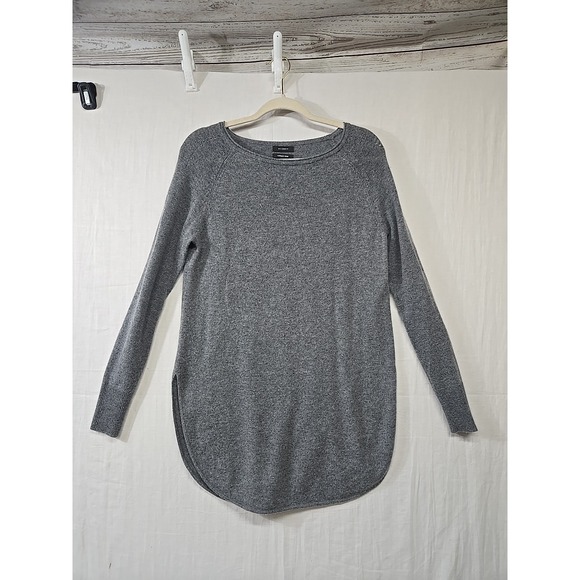 Halogen Sweater Tunic‎ Women's Size Small Round Neck Wool Cashmere Pullover Gray - Picture 1 of 8